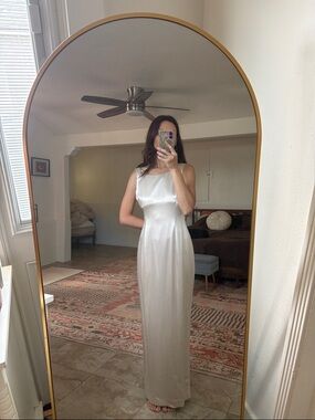 Tahari Ivory Satin Wedding Gown